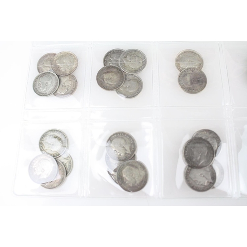 73 - A good collection of British pre decimal silver threepence and sixpence coins to include Queen Victo... 