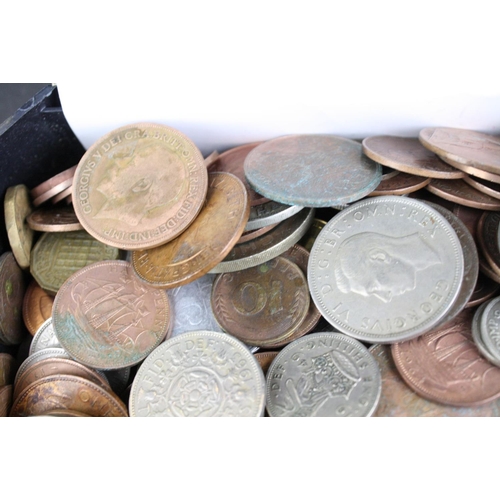 75 - A small collection of British and Foreign coins to include British pre decimal silver examples.