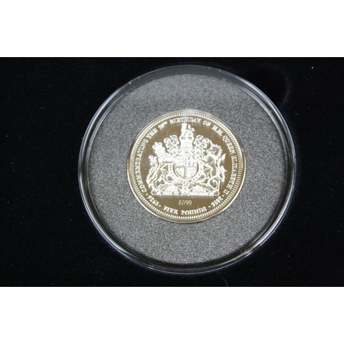 101 - A Jubilee Mint The Queen Elizabeth II 90th Birthday solid silver proof piedfort £5 coin complete wit... 