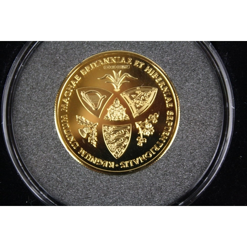 102 - The Queen Elizabeth II 90th Birthday gold plated silver proof 'Piedfort' commemorative coin, complet... 