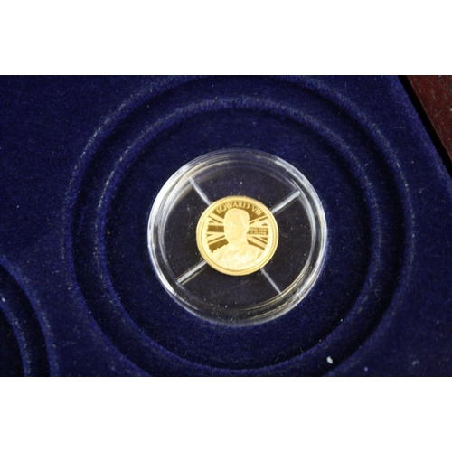 103 - A cased The Year Of The Three Kings four gold coin set, coins struck in .585 14ct gold, limited edit... 