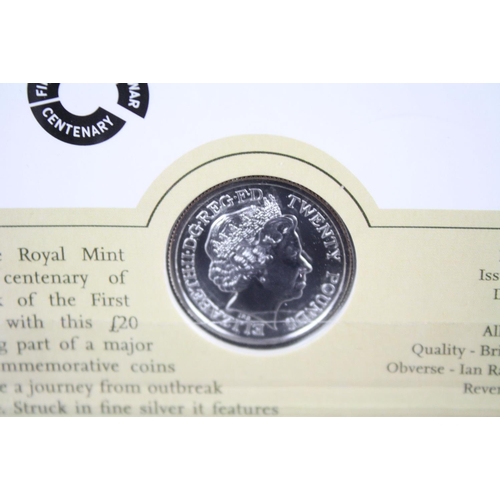 111 - A Britannia 2015 UK £50 fine silver coin together with the Outbreak 2014 UK £20 fine silver coin, bo... 