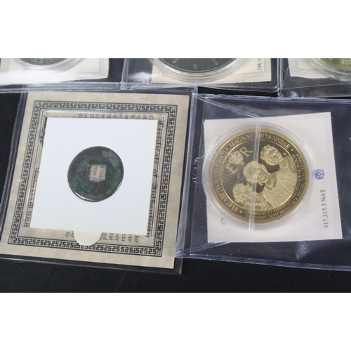 121 - A large Collection of mixed proof collectors coins with COA's.