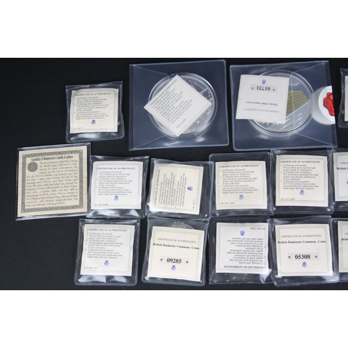 121 - A large Collection of mixed proof collectors coins with COA's.