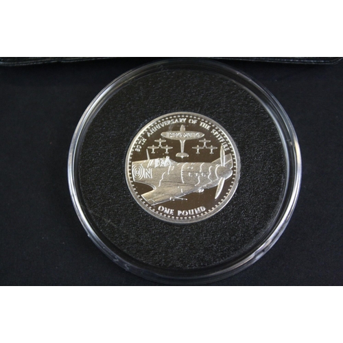 82 - A collection of six Jubilee Mint fine silver proof coins to include The 40th Anniversary of Concorde... 