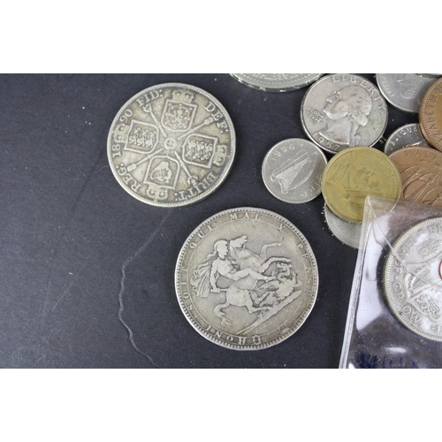 88 - A collection of mainly British pre decimal coins to include silver examples.