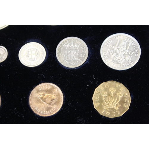 135 - A Royal Mint United Kingdom King George VI 1937 Coin specimen set to include Maundy silver set.