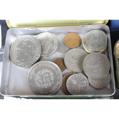 136 - A small collection of British decimal and pre decimal coins together with a small quantity of foreig... 