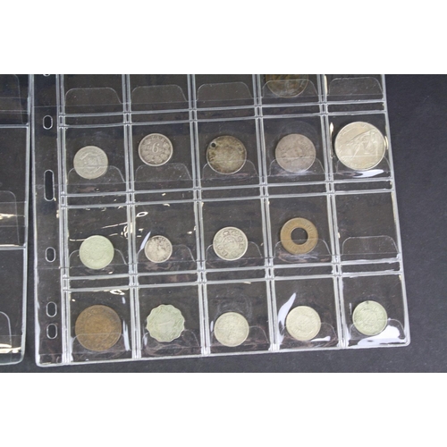 163 - A large collection of mainly British pre decimal coins together with a small group of banknotes, com... 