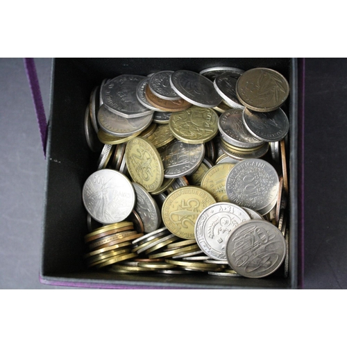 164 - A collection of mainly British pre decimal coins and foreign coins.