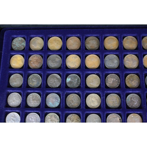 177 - A collection of British pre decimal coins contained within an aluminium collectors case to include t... 