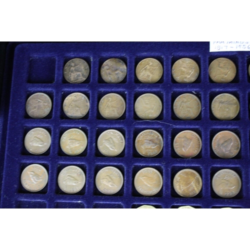 177 - A collection of British pre decimal coins contained within an aluminium collectors case to include t... 