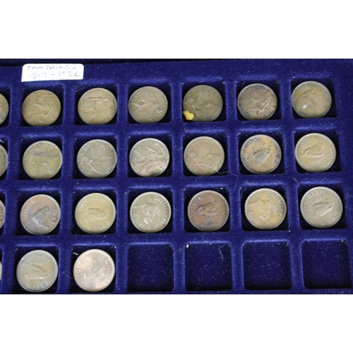 177 - A collection of British pre decimal coins contained within an aluminium collectors case to include t... 