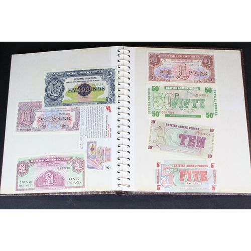 184 - A large collection of British and foreign banknotes to include a British £1 banknote consecutive not... 