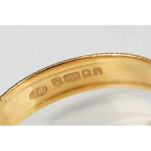 110 - 22ct yellow gold wedding band (af)