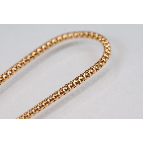 113 - 9ct yellow gold snake link bracelet (af)