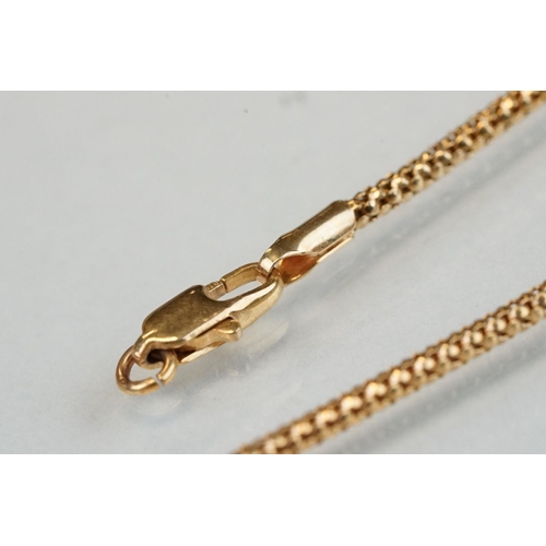 113 - 9ct yellow gold snake link bracelet (af)