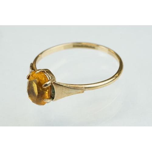 312 - 9ct yellow gold faceted wedding band, width approx 4.5mm, ring size Q½; together with a 9ct yellow g... 