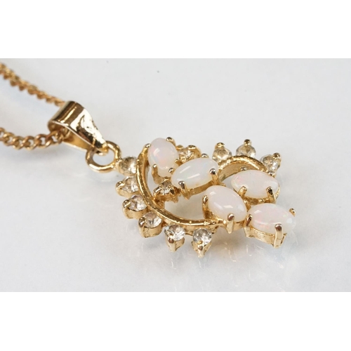 324 - Late Victorian / Edwardian ruby and split seed pearl 9ct yellow gold pendant; 9ct yellow gold heart ... 