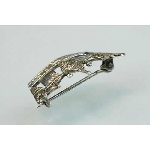 161 - Merchant Navy silver sweetheart brooch, length approx 3cm; together with a late Victorian/ Edwardian... 