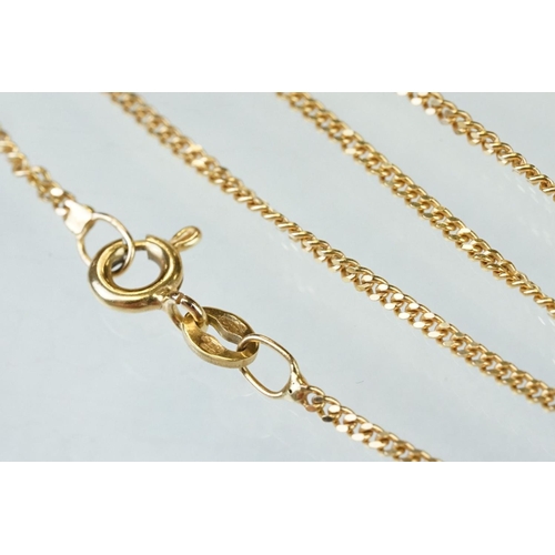 171 - 9ct yellow gold s link necklace, bolt ring clasp, length approx 40cm