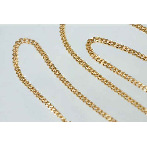 171 - 9ct yellow gold s link necklace, bolt ring clasp, length approx 40cm