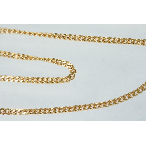 171 - 9ct yellow gold s link necklace, bolt ring clasp, length approx 40cm