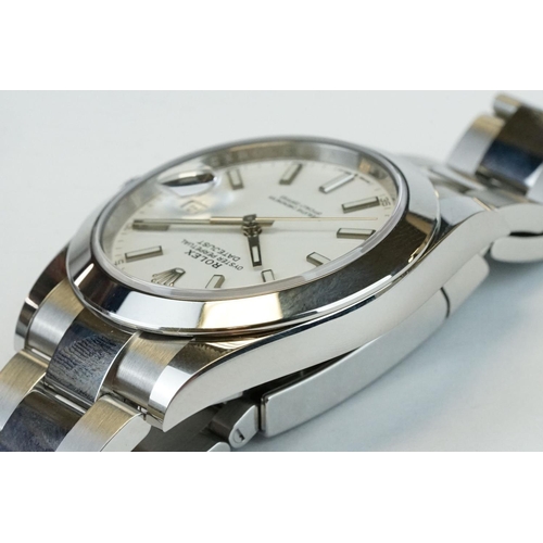 368 - Gents Rolex Oyster Perpetual Datejust 41 stainless steel watch, ref 126300.  41mm case diameter, smo... 