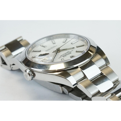 368 - Gents Rolex Oyster Perpetual Datejust 41 stainless steel watch, ref 126300.  41mm case diameter, smo... 