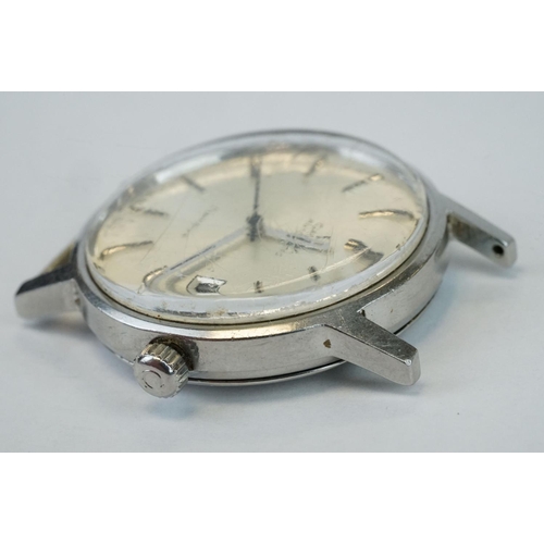 367A - Omega Automatic Genève stainless steel gents wristwatch, with silvered dial, baton hour markers, pen... 