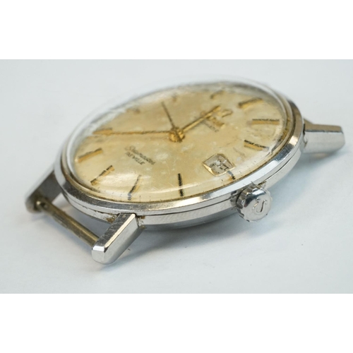 368A - Omega Automatic Seamaster De Ville stainless steel gents wristwatch, with silvered dial, gilt baton ... 