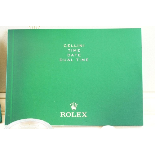 369 - Rolex Cellini Date ref 50515 39mm 18ct rose gold automatic wristwatch, appears unworn, with bezel pr... 