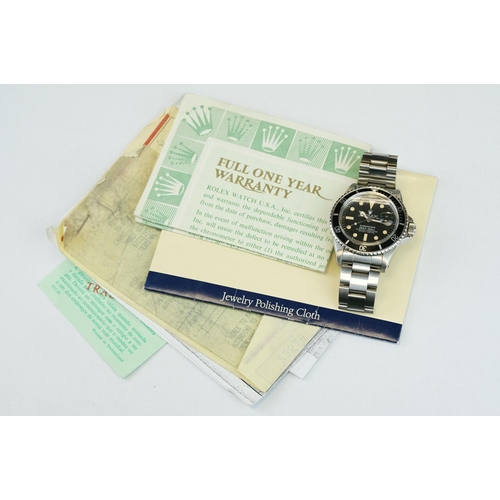 370 - Gents 1978/79 Rolex Oyster Perpetual Submariner stainless steel watch, ref 1680.  Comes with origina... 