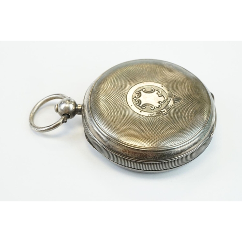 384 - ' Kay's Famous Lever ' silver open face key wind pocket watch, Birmingham 1901, with key, diameter a... 