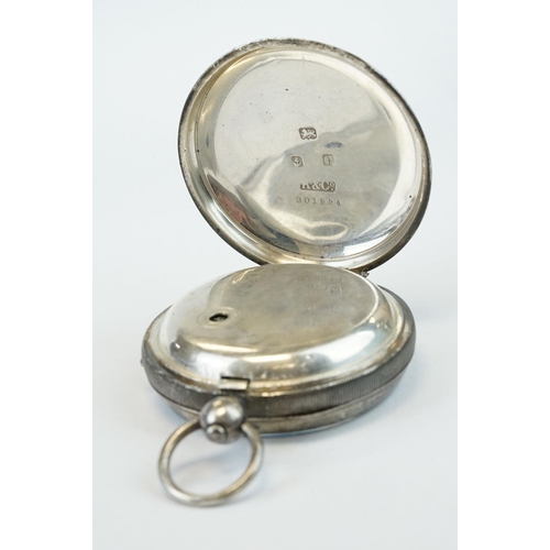 384 - ' Kay's Famous Lever ' silver open face key wind pocket watch, Birmingham 1901, with key, diameter a... 