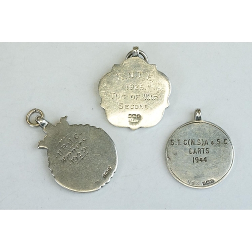 407 - Ten Silver hallmarked sporting related watch fobs, early to mid 20th century, featuring billiards an... 