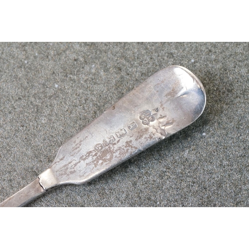 433 - Five Scottish silver teaspoons, Old English pattern, initialled terminal, makers John Zeigler, Edinb... 