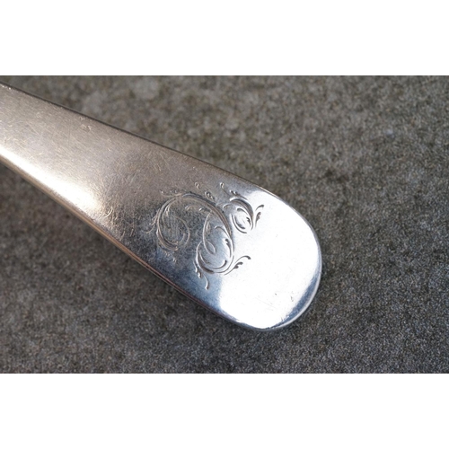 436 - George III silver sauce ladle, Old English pattern, initialled terminal, makers Samuel Godbehere & E... 