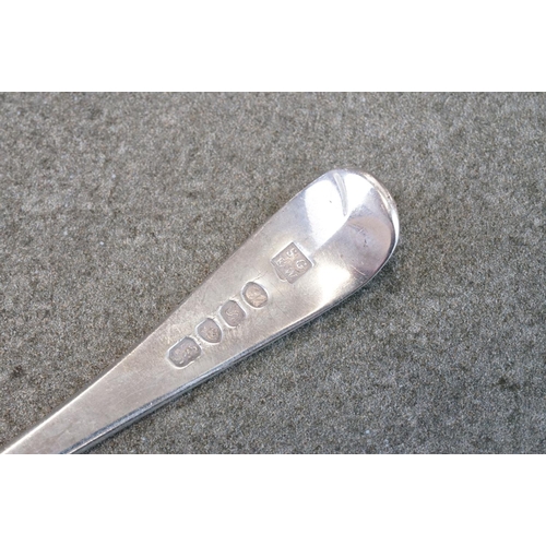 436 - George III silver sauce ladle, Old English pattern, initialled terminal, makers Samuel Godbehere & E... 