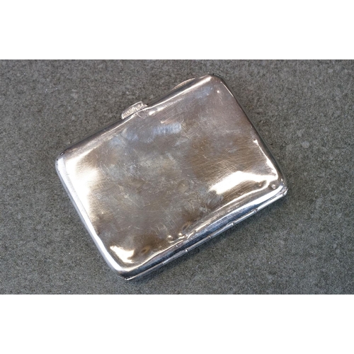 458 - Group of silver items to include a George V silver cigarette case, early 20th century silver peppere... 