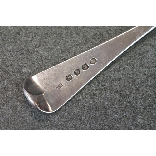 434 - George III silver table spoon, Old English pattern, initialled terminal, makers George Burrows I, Lo... 