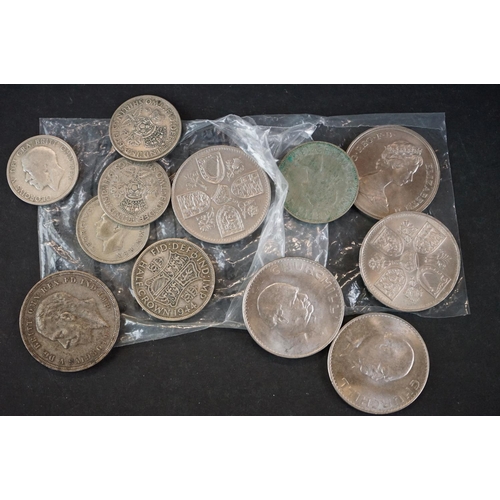 143 - A Collection of mainly British pre decimal coins to include silver examples together with a quantity... 