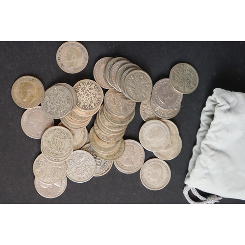 143 - A Collection of mainly British pre decimal coins to include silver examples together with a quantity... 