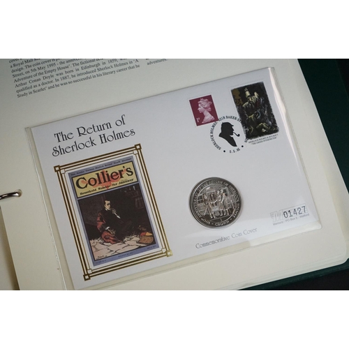 181 - A collection of Westminster Mint limited edition coin and stamp covers to include Crowns, £5 coin, £... 