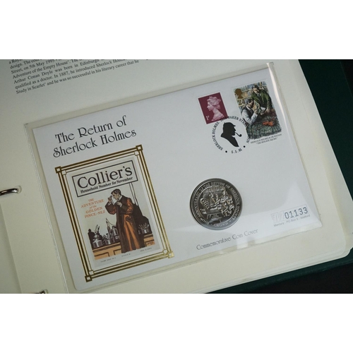 181 - A collection of Westminster Mint limited edition coin and stamp covers to include Crowns, £5 coin, £... 