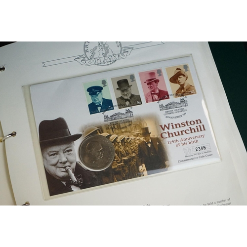 181 - A collection of Westminster Mint limited edition coin and stamp covers to include Crowns, £5 coin, £... 