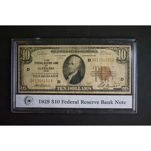 145 - The United States of America complete denomination set of 1929 Federal Reserve Banknotes, all slab m... 