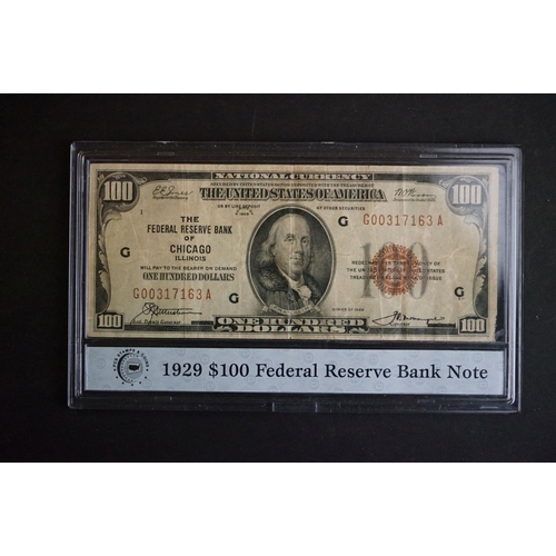 145 - The United States of America complete denomination set of 1929 Federal Reserve Banknotes, all slab m... 