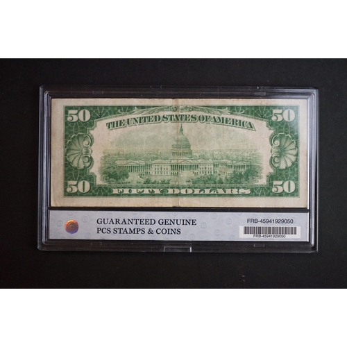 145 - The United States of America complete denomination set of 1929 Federal Reserve Banknotes, all slab m... 