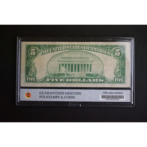 145 - The United States of America complete denomination set of 1929 Federal Reserve Banknotes, all slab m... 